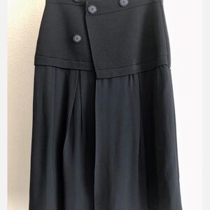 Lewit Size 6 Black Mixed Media Skirt
